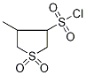 1,1-Dioxo-4-methyltetrahydrothiophene-3-sulphonyl chloride Struktur