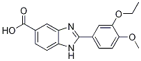 2-(3-Ethoxy-4-methoxyphenyl)-1H-benzimidazole-5-carboxylic acid 结构式