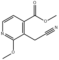 3-氰甲基-2-甲氧基异烟酸甲酯 结构式