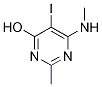 5-Iodo-2-methyl-6-(methylamino)pyrimidin-4-ol, N,2-Dimethyl-6-hydroxy-5-iodopyrimidin-4-amine Structure