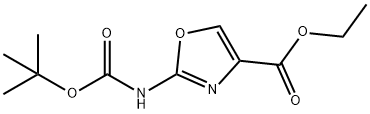 2-(BOC-氨基)噁唑-4-甲酸乙酯, 244236-51-9, 结构式