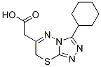 6-(Carboxymethyl)-3-cyclohexyl-7H-[1,2,4]triazolo[3,4-b][1,3,4]thiadiazine Struktur