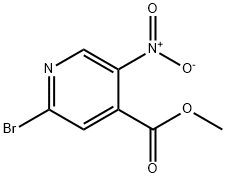 Methyl 2-bromo-5-nitropyridine-4-carboxylate, 2-Bromo-4-(methoxycarbonyl)-5-nitropyridine Struktur