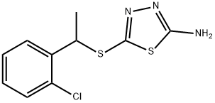 5-{[1-(2-Chlorophenyl)ethyl]thio}-1,3,4-thiadiazol-2-amine|