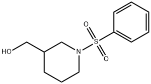 [1-(フェニルスルホニル)-3-ピペリジニル]メタノール 化学構造式