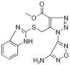 Methyl 1-(4-amino-1,2,5-oxadiazol-3-yl)-5-[(1H-1,3-benzimidazol-2-ylsulphanyl)methyl]-1H-1,2,3-triazole-4-carboxylate-,,结构式