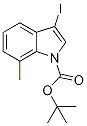 3-Iodo-7-methyl-1H-indole-1-carboxylic acid tert-butyl ester 化学構造式