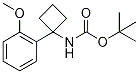 tert-Butyl [1-(2-methoxyphenyl)cyclobut-1-yl]carbamate, 2-{1-[(tert-Butoxycarbonyl)amino]cyclobut-1-yl}anisole Structure