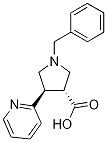 trans-1-Benzyl-3-carboxy-4-(pyridin-2-yl)pyrrolidine 结构式