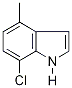 7-Chloro-4-methyl-1H-indole 95% Struktur