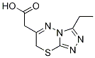 6-(Carboxymethyl)-3-ethyl-7H-[1,2,4]triazolo[3,4-b][1,3,4]thiadiazine Struktur