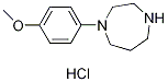 1-(4-Methoxyphenyl)-1,4-diazepane hydrochloride, 4-HPA hydrochloride 化学構造式