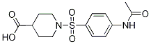 1-[4-(Acetamido)phenylsulphonyl]piperidine-4-carboxylic acid Struktur