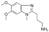 3-(5,6-Dimethoxy-1-methyl-1H-benzimidazol-2-yl)propylamine 结构式