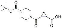 4-[(2-Carboxycyclopropyl)carbonyl]piperazine, N1-BOC protected Struktur