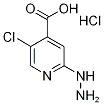 (4-Carboxy-5-chloropyridin-2-yl)hydrazine hydrochloride, 4-Carboxy-5-chloro-2-hydrazinopyridine hydrochloride Struktur