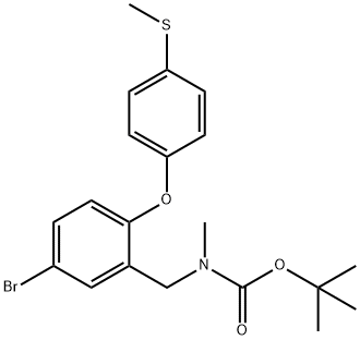 4-{4-BROMO-2-[(METHYLAMINO)METHYL]PHENOXY}THIOANISOLE, N-BOC PROTECTED,364324-01-6,结构式