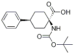 cis-1-Amino-4-phenylcyclohexanecarboxylic acid, N-BOC protected Structure