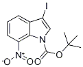 3-Iodo-7-nitro-1H-indole-1-carboxylic acid tert-butyl ester Structure