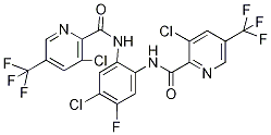 N2-[4-chloro-2-({[3-chloro-5-(trifluoromethyl)-2-pyridyl]carbonyl}amino)-5-fluorophenyl]-3-chloro-5-(trifluoromethyl)pyridine-2-carboxamide,,结构式
