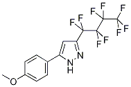 5-(4-Methoxyphenyl)-3-perfluorobutyl-1H-pyrazole 结构式