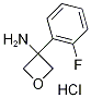 3-(2-Fluorophenyl)oxetan-3-amine hydrochloride, 2-(3-Aminooxetan-3-yl)fluorobenzene hydrochloride Struktur