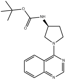 tert-Butyl N-[(3S)-1-(quinazolin-4-yl)pyrrolidin-3-yl]carbamate Structure