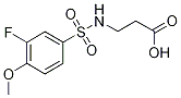 3-[(3-Fluoro-4-methoxyphenyl)sulphonylamino]propanoic acid Struktur