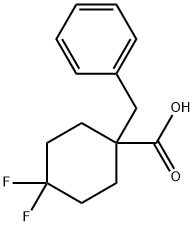 1-Benzyl-4,4-difluorocyclohexane-1-carboxylic acid Structure