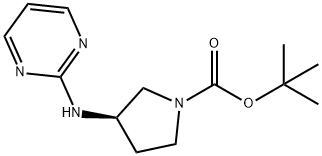(R)-tert-Butyl 3-(pyrimidin-2-ylamino)pyrrolidine-1-carboxylate Struktur