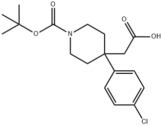 2-[1-(tert-Butoxycarbonyl)-4-(4-chlorophenyl)piperidin-4-yl]acetic acid Structure
