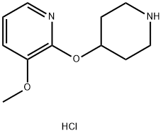 3-Methoxy-2-(piperidin-4-yloxy)pyridine hydrochloride Struktur