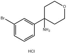 4-(3-溴苯基)噁烷-4-胺盐酸, 1209242-66-9, 结构式