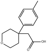 2-(4-パラ-トリル-テトラヒドロ-2H-ピラン-4-イル)酢酸 化学構造式