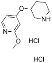2-Methoxy-4-(piperidin-3-yloxy)pyridine dihydrochloride Struktur