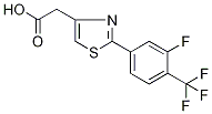 {2-[3-Fluoro-4-(trifluoromethyl)phenyl]-1,3-thiazol-4-yl}acetic acid Struktur