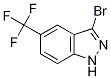 3-Bromo-5-(trifluoromethyl)-1H-indazole,,结构式