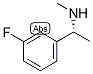(1R)-1-(3-フルオロフェニル)-N-メチルエチルアミン 化学構造式
