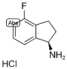 (1R)-2,3-Dihydro-4-fluoro-1H-inden-1-amine hydrochloride 结构式
