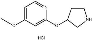 4-Methoxy-2-(pyrrolidin-3-yloxy)pyridine dihydrochloride Struktur