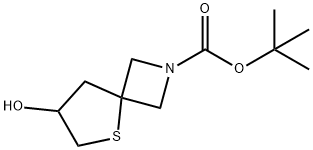 tert-Butyl 7-hydroxy-5-thia-2-azaspiro[3.4]octane-2-carboxylate 化学構造式