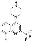 1-[8-Fluoro-2-(trifluoromethyl)quinolin-4-yl]piperazine 97% Struktur