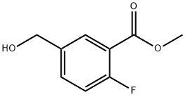 2-フルオロ-5-(ヒドロキシメチル)安息香酸メチル 化学構造式