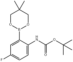 2-[(tert-Butoxycarbonyl)amino]-5-fluorobenzeneboronic acid, neopentyl glycol ester, tert-Butyl [2-(5,5-dimethyl-1,3,2-dioxaborinan-2-yl)-4-fluorophenyl]carbamate|
