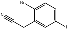 2-(2-溴-5-碘苯基)乙腈, 1261517-16-1, 结构式