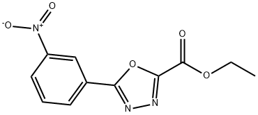 5-(3-Nitrophenyl)-1,3,4-oxadiazole-2-carboxylic acid ethyl ester Structure