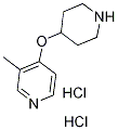 3-メチル-4-(ピペリジン-4-イルオキシ)ピリジン 二塩酸塩 化学構造式