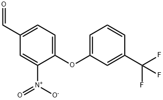 3-NITRO-4-[3-(TRIFLUOROMETHYL)PHENOXY]BENZALDEHYD Struktur