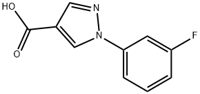 1-(3-fluorophenyl)-1H-pyrazole-4-carboxylic acid Struktur