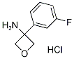3-(3-Fluorophenyl)oxetan-3-amine hydrochloride, 3-(3-Aminooxetan-3-yl)fluorobenzene hydrochloride Struktur